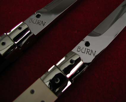 Custom handcrafted switchblades and stilettos