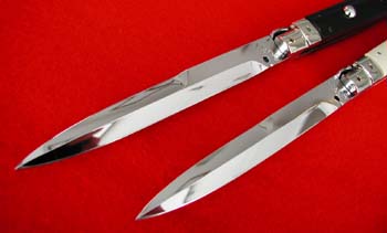Custom handcrafted switchblades and stilettos