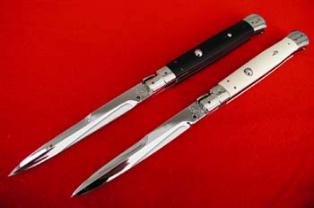 Custom handcrafted switchblades and stilettos